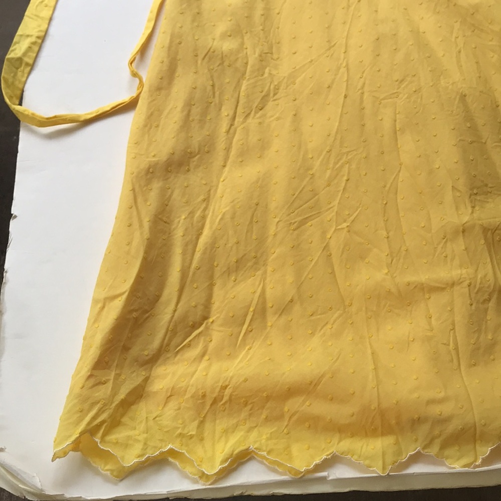 Vintage 90 Y2K Betsey Johnson Yellow Lace Milkmaid Coquette Fairy Dress Yellow 8 - Picture 5 of 17